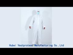 CE Cat 3 Type 5 6 Microporous White Disposable Coveralls with Bootscover and Durable