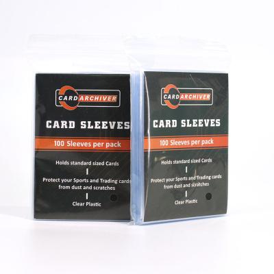 China Moisture Proof Clear USA Size Card Sleeve 82x122mm Standard Board Game Sleeves for sale