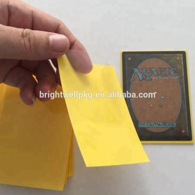 China 100% Archival Safe Standard Size Mtg Matt Gaming Card Sleeves Yellow for sale