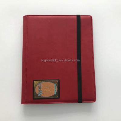 China Red Photo Pro-folio 9-Pocket Playing Card and Playing Card Collectors Folder for sale