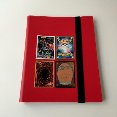 China Red 9-Pocket Hobby Playing Card Binders For Standard Size for sale