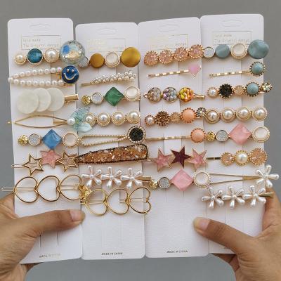 China Hot Selling Hair Pin Wholesale Design Decorative Elegant Korean Hair Clips New Set Pearl Hair Pins Ladies Hairpins For Women for sale