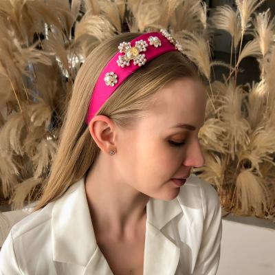 China European and American creative sponge women's diamond color fashion style wide hair accessories for sale