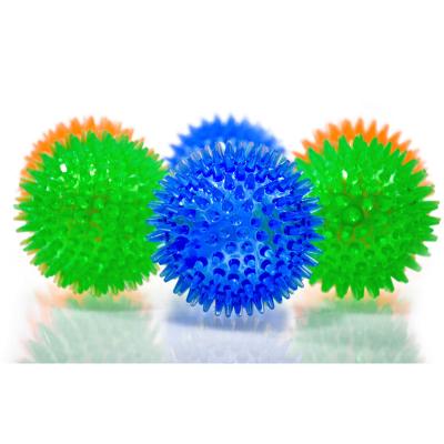 China Viable Dog Toys Cat Puppy Squeaky Tooth Ball TPR Training Pet Cleaning Teeth Sounding Toy Polka Chewing Toy Thorn Balls Accessories for sale