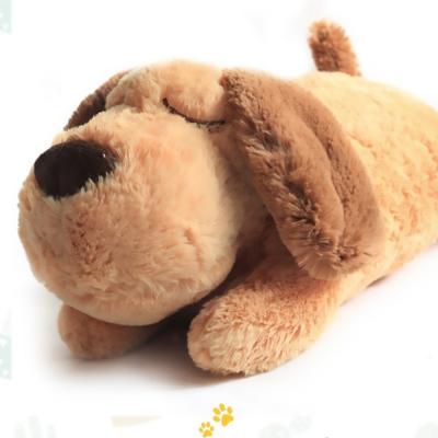 China Cute Viable Heartbeat Puppy Toy Plush Toy Pet Cozy Cuddle Sleep Dog Antidepressant Companion Doll Imitates Heartbeat Soothing Toy for sale