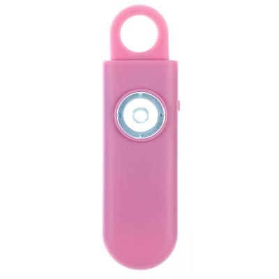 China Pink 130dB ABS Plastic Personal Female Siren Self-Defense First Aid Siren Safety Alarm LED SOS White Key Chained White Light Woman Safety Supplies for sale