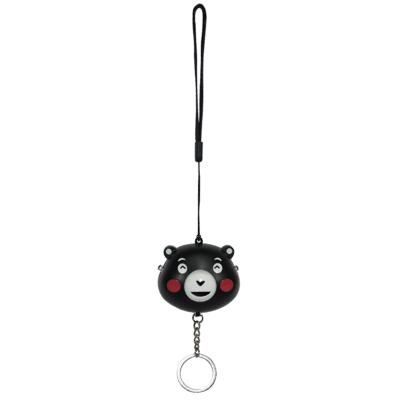 China Plastic Personal Anti-theft Lady Self-Defense Security Keychain 130db Alarm Kumamoto Bear Cartoon Anti-wolf Carry Alarm for sale