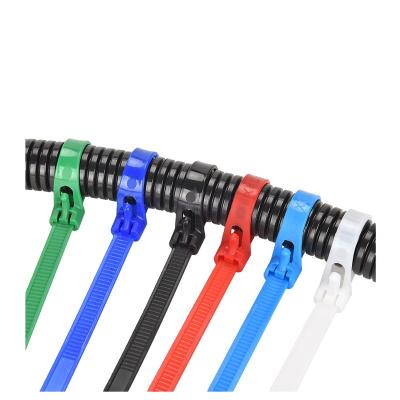 China Drilling and Pulling Reusable White Plastic Nylon 66 Nylon Heat Resistant Plastic Heat Resistant Cable Tie Wir Mount Anti-UV Cable Tie for sale