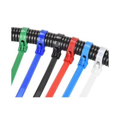 China Drilling And Pulling Plastic Coated Cable Ties Environmental Friendly Cable Ties Corrosion Resistant for sale