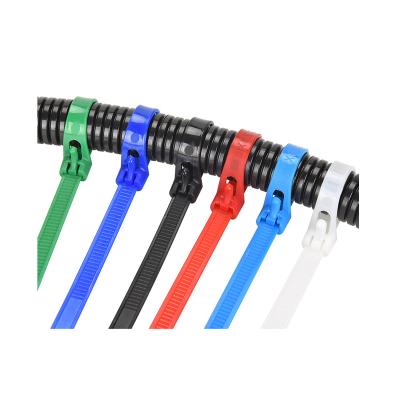 China Drilling and Pulling Self Locking Reusable White Plastic Nylon Mount Nylon Wir Cable Tie Electrical Cable Ties for sale