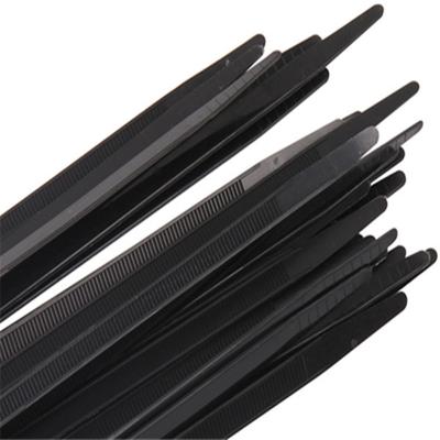 China Eco - Friendly Machine Made Black And White Self Locking Nylon Plastic Cable Ties for sale