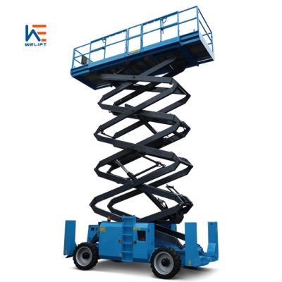 China Construction Work Mini Electric Drive Self Leveling Aerial Mobile Crawler Tracked Scissor Lift Man Lift Platform for sale