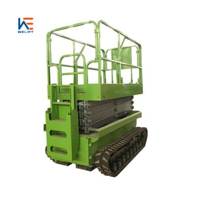 China Hotels Automatic Crawler Hydraulic Self Propelled Scissor Lifts for sale