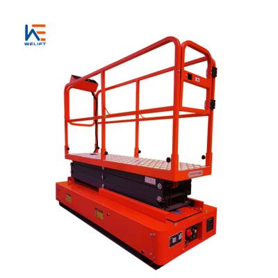 China food & Beverage Plant 4m Movable Battery Greenhouse Picking Electric Scissor Lift Platform for sale