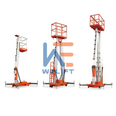 China Hotels Capacity 200kg Aluminum Alloy Double Masts Hydraulic Lift Platform for sale