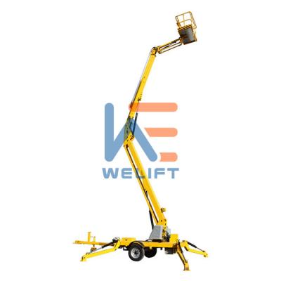 China Indoor and Outdoor Battery Operated Boom Lift Towable Mounted Articulating Boom Lift for sale