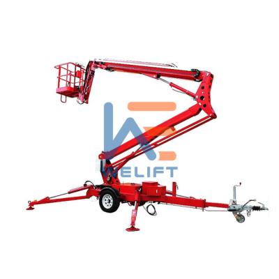 China Telescopic Articulated Towable Boom Lift 200kg 12m Spider Indoor And Outdoor Trailer Aerial Work 10-20m Lift for sale