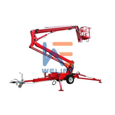 China Indoor And Outdoor Work 200kg 12m Aerial Towable Articulated Boom Lift for sale