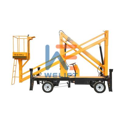 China Hotels Battery Or Diesel Telescopic Power Lift Crank Arm Boom Hydraulic Aerial Working Platform for sale