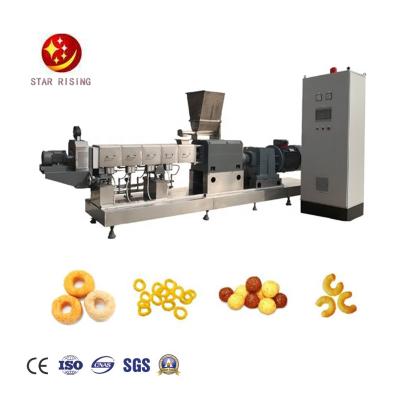 China Energy Saving Full Automatic Corn Snacks Extruder Machine Puffed Snacks Processing Line for sale