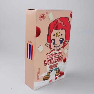 China Recyclable Custom Cardboard Logo Biscuits Food Packaging Box Plain Folded White Card Paper Box for sale