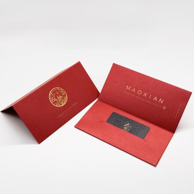 China Sober Recyclable Credit Card Gift Boxes VIP Gift Certificate Envelope Packaging Business Promotion Cards Envelope Paper Sleeve With Custom Logo for sale