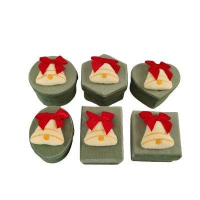 China Christmas Handmade Cute Popular Mini Favor Factory Gift Box Velvet 6 Different Shapes for sale