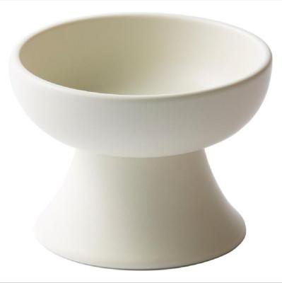 China Stocked Cat Bowl Food Grade High Ceramic Material Pet Bowl for sale