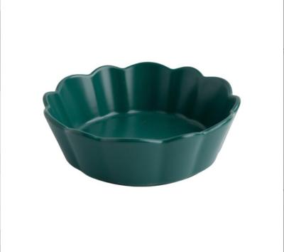 China 2022 New Ceramic Pet Bowl With Silicone Mat 450ml Anti-Slip Matte Outdoor Ceramic Cat Food Bowl for sale