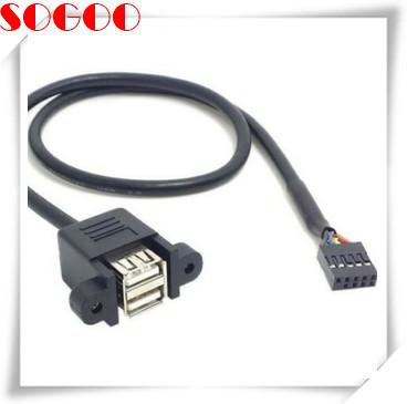 China Platten-Berg USB-Erweiterungs-Kabel 9 Pin-Titel, zu verdoppeln USB-Erweiterungs-Kabel zu verkaufen