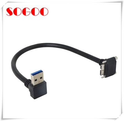 China Mikro-USB-Platten-Berg-Kabel USB-Art A 3,0 angeln unten Mann zu Mikro-USB B 10 Pin 3,0 zu verkaufen