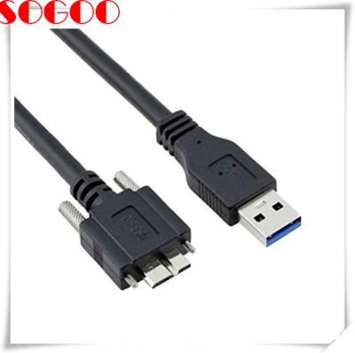 China Platten-Berg USB-Kabel-Mann zu Mikro-Mann USBs 3,0 B mit Berg-Platten-Schrauben zu verkaufen