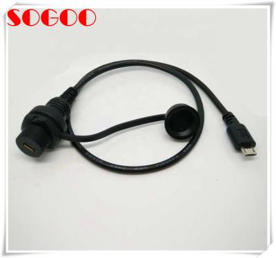 China Kundenspezifischer wasserdichter Kabel Mikro- Mann Usb 5pin zur Mikro-Frau 5pin zu verkaufen