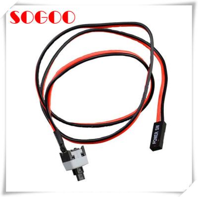 China Red Motherboard PC Power Button Cable Adapter With Cord ON / OFF Connector for sale