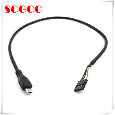 China Dupont Motherboard Cables Micro USB Male To 5 Pin 2.54mm Female RoHS Approved for sale