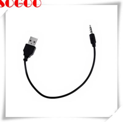 China Black Micro USB Audio Cable With DC 2.5mm To Mini 5 Pin USB Connector for sale