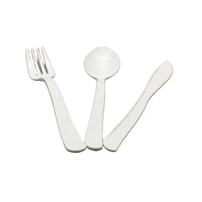 China Disposable Wholesale Eco-friendly 170mm Made Corn Strach Dinnerware Cutlery Set For Airline for sale