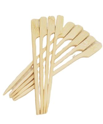 China Length 6inch and 7inch Color Disposable Delicate Craft Green and Yellow Made of Natural Bamboo Disposable Teppo for Barbecue for sale