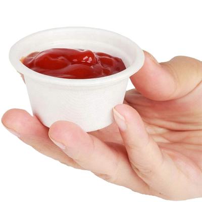 China Product 100% disposable popular composable eco friendly made of sugarcane pulp 2oz ansd 4oz disposable cups for party barbecue sauce cup for sale