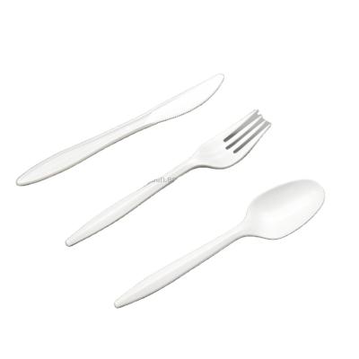 China Hot Sale China Food Cutlery Made Disposable PP Cutlery Kids Cutlery Restaurant Plastic Spoon Fork Disposable Knife For Takeout Packing for sale