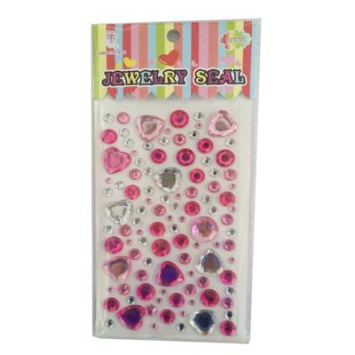 China Competitive Price Decorative Custom Size Sticker Drill Acrylic Jewelry Sticker For Decoration for sale