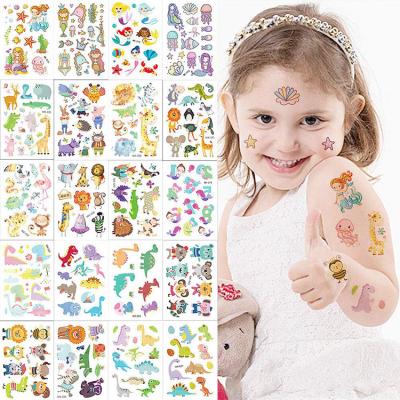 China Wholesale Waterproof Temporary Various Cute Animals Face Tattoo Stickers For Kids for sale