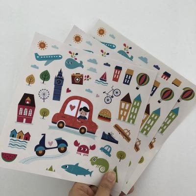 China Decorative Sticker Custom Printing Funny Cartoon Smile PVC Decorative Die Cut Sticker For Kids for sale