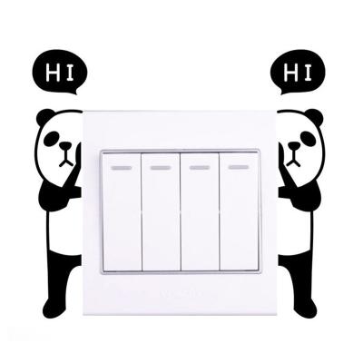 China Easy DIY PVC Wall Decal Switch Funny Cute Animal Stickers For Kids Room Decoration for sale