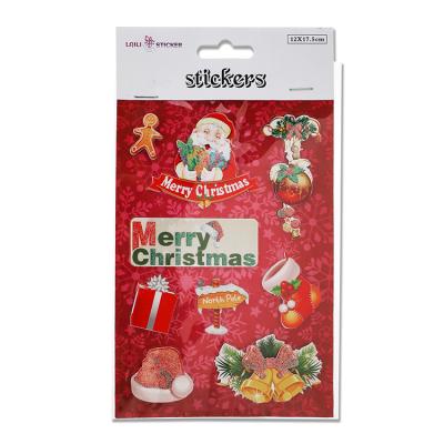 China Direct Selling Decorative Paper Hand Made Christmas Factory Sticker Decorative 3D Sticker for sale