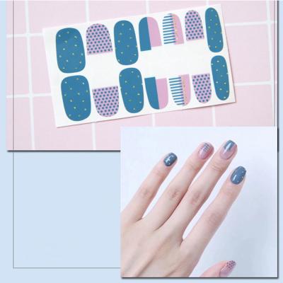 China Factory Price Waterproof Cheap Hot Selling Nail Wrap Decor Pure Solid Color Nail Sticker for sale