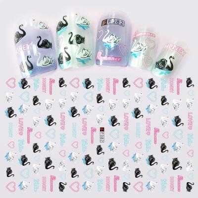 China Waterproof In Stock Sale Luxury Girl Nail Stickers Nail Art Decal Stickers for sale