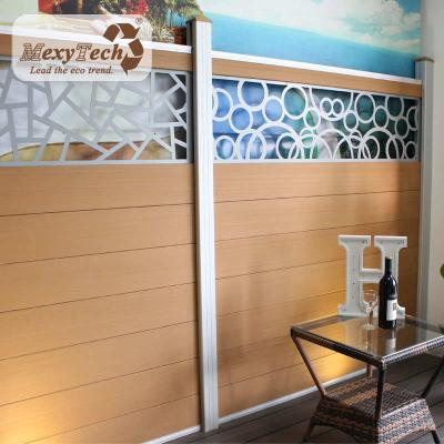 China Easily Assembled Wooden Bamboo Carven Fence Panels Plastic Composite Wpc Fence Carven Fence for sale