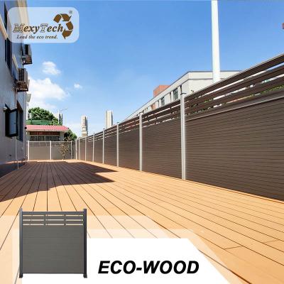 China Easily Assembled WPC Wood Plastic Composite Fence Panel Waterproof Vertical Fence Directly Factory for sale