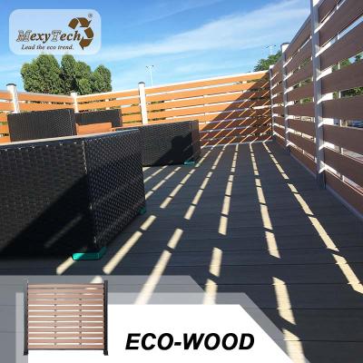 China Easily Assembled High Quality Board Easy Install Wood Plastic Fence Panel Wpc Fence Composite for sale